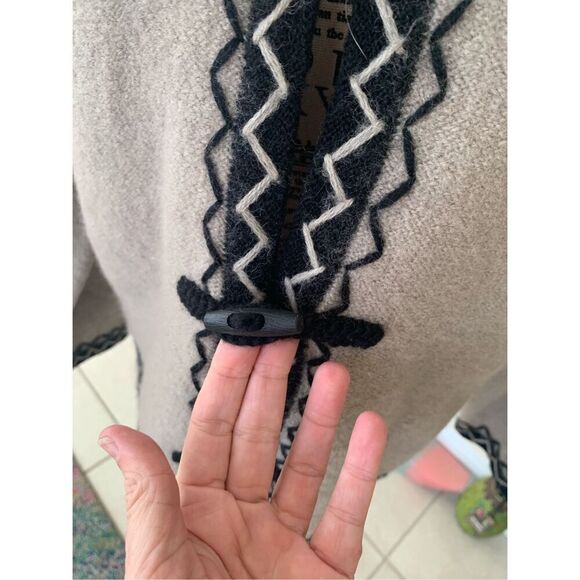 Nordic Design Tan & Black Wool Cardigan - Picture 3 of 11